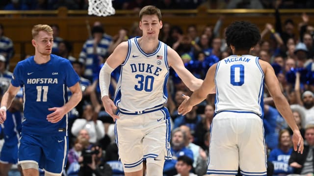 Duke basketball players Kyle Filipowski and Jared McCain
